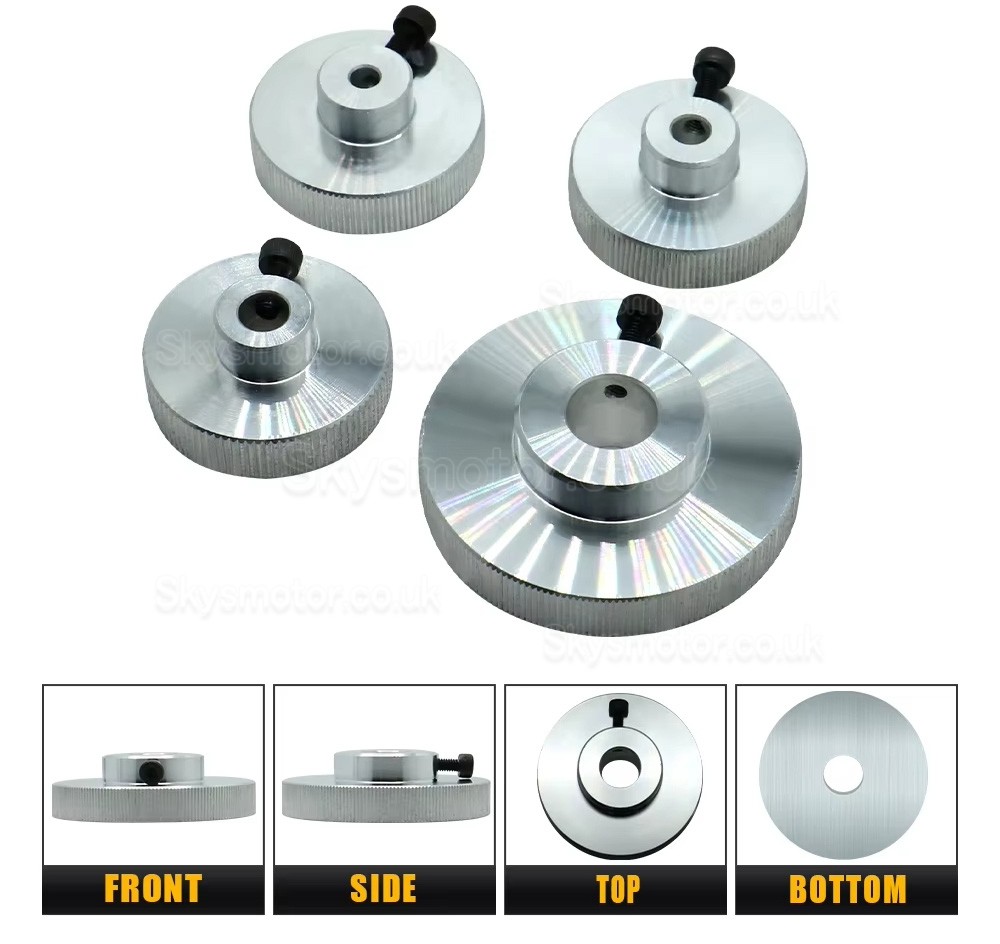 Aluminum Alloy Stepper Motor Handwheel 5mm/ 6.35mm/8mm/14mm for Nema 17 / 23 / 34 Stepper Motor